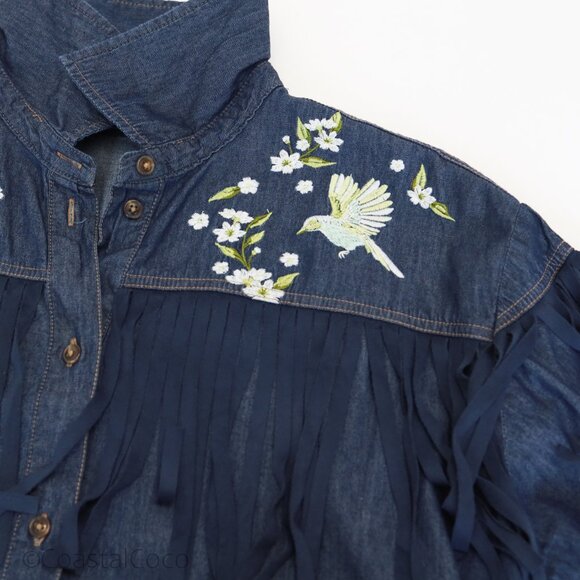 DG2 Diane Gilman Western Button Up Shirt XL Womens Fringe Rodeo Country Festival - Picture 6 of 14